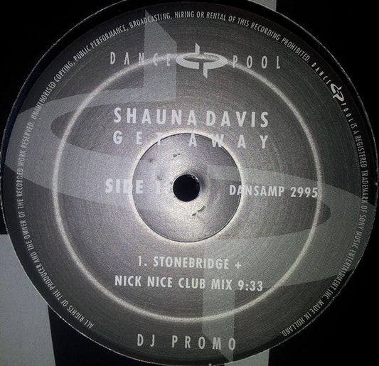 Shauna Davis : Get Away (12", Promo)