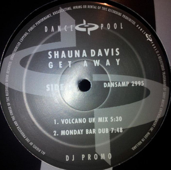 Shauna Davis : Get Away (12", Promo)