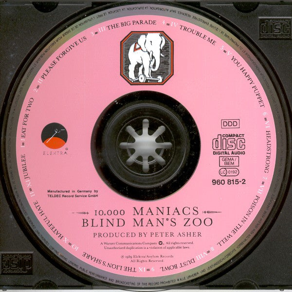 10,000 Maniacs : Blind Man's Zoo (CD, Album)