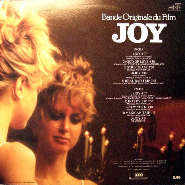 François Valéry / Alain Wisniak : Joy (Bande Originale Du Film) (LP)