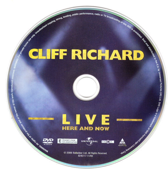 Cliff Richard : Live Here And Now (DVD-V)