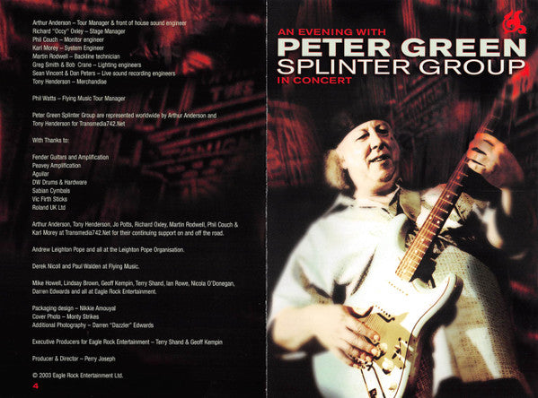 Peter Green Splinter Group : An Evening With Peter Green Splinter Group In Concert (DVD-V, Multichannel, PAL)