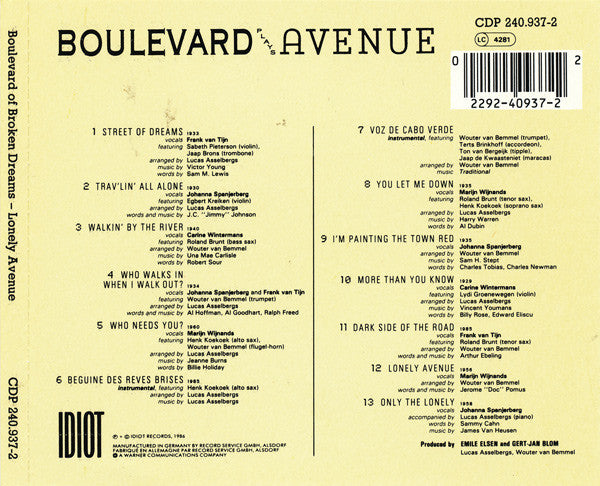 The Boulevard Of Broken Dreams Orchestra : Lonely Avenue (CD, Album)