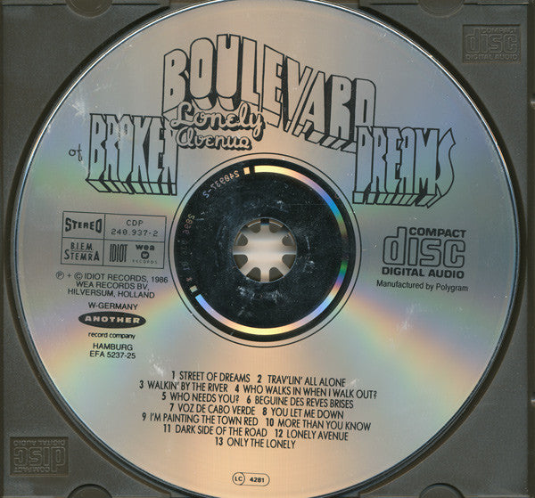 The Boulevard Of Broken Dreams Orchestra : Lonely Avenue (CD, Album)