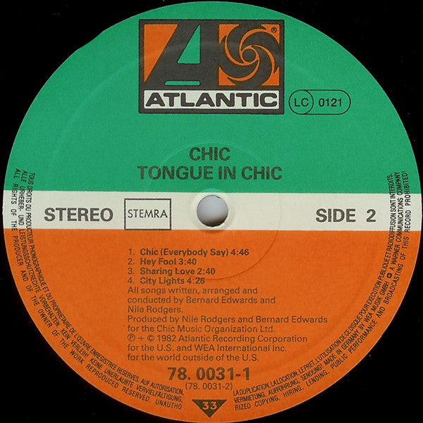 Chic : Tongue In Chic (LP, Album)