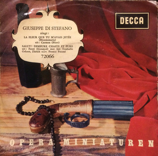 Giuseppe di Stefano met het Tonhalle-Orchester Zürich o.l.v. Franco Patane : La Fleur Que Tu M'avais Jetée / Salut! Demeure Chaste Et Pure (7", Mono)