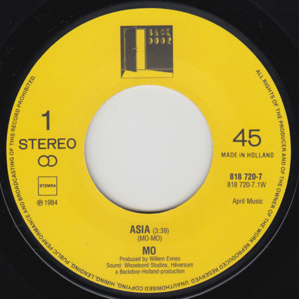 The Mo (2) : Asia (7", Single)