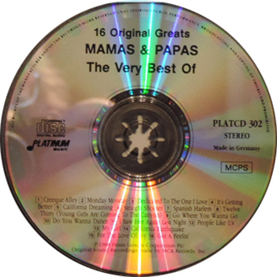 The Mamas & The Papas : The Very Best Of Mamas & Papas (CD, Comp)