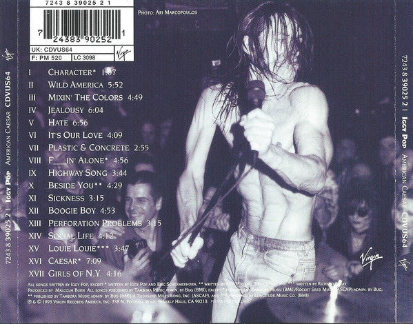 Iggy Pop : American Caesar (CD, Album)