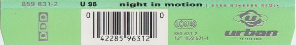 U96 : Night In Motion (Bass Bumpers Remix) (CD, Maxi)