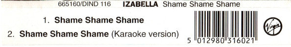Izabella : Shame Shame Shame (CD, Single)