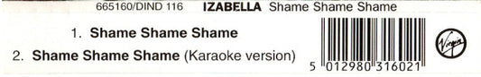 Izabella : Shame Shame Shame (CD, Single)