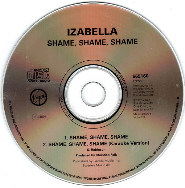 Izabella : Shame Shame Shame (CD, Single)