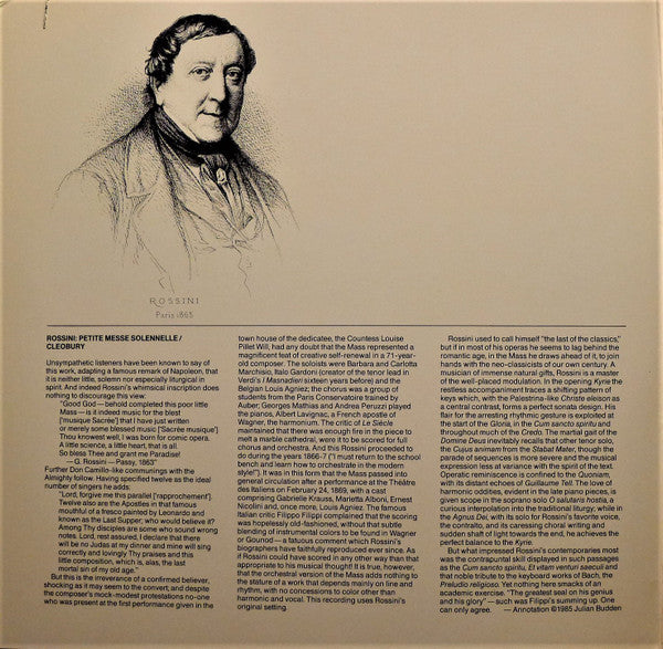 Gioacchino Rossini, Lucia Popp • Brigitte Fassbaender • Nicolai Gedda • Dimitri Kavrakos • Katia Et Marielle Labèque • The King's College Choir Of Cambridge • Stephen Cleobury : Petite Messe Solennelle (2xLP, Gat)
