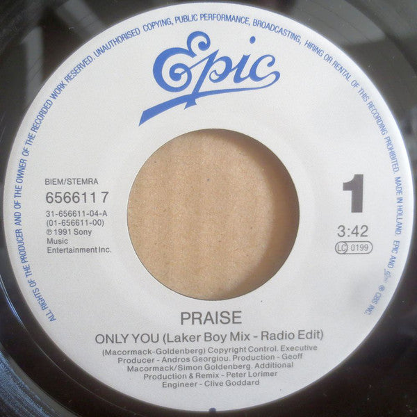 Praise Featuring Miriam Stockley : Only You (7", Single)