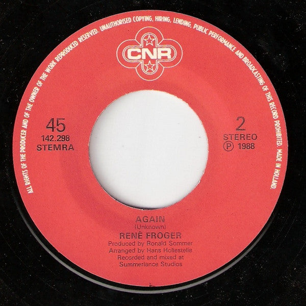 René Froger : Winter In America (7", Single)
