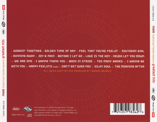 Maze Featuring Frankie Beverly : Greatest Hits (CD, Comp, RM)