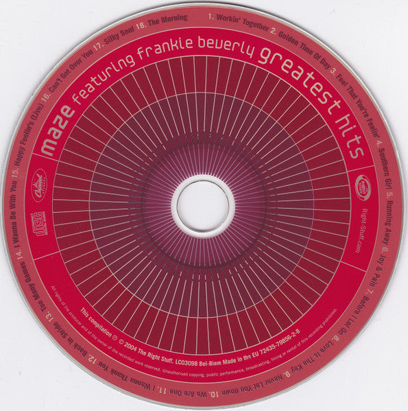 Maze Featuring Frankie Beverly : Greatest Hits (CD, Comp, RM)