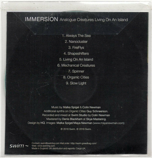 Immersion (2) : Analogue Creatures Living On An Island (CDr, Album, Promo)