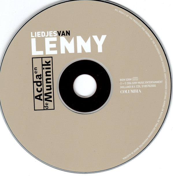 Acda en de Munnik : Liedjes Van Lenny (CD, Album)