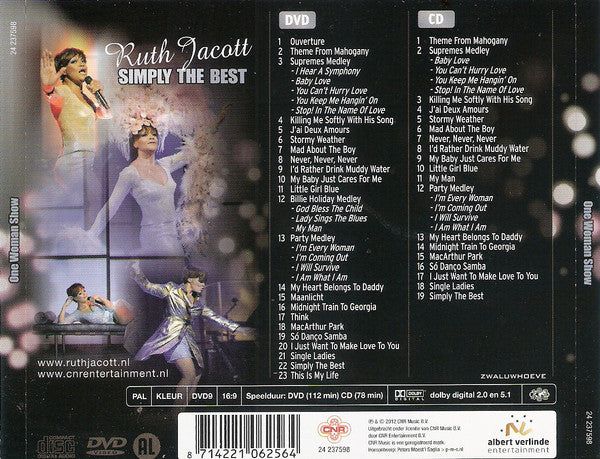 Ruth Jacott : Simply The Best (One Woman Show) (DVD-V, Album + CD, Album)