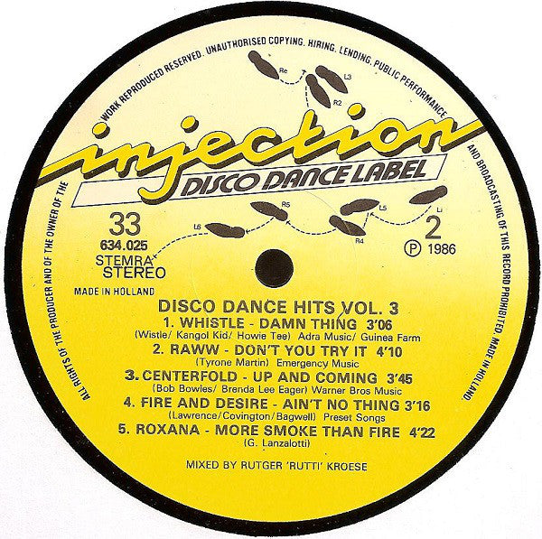 Various : Disco Dance Hits Vol. 3 (LP, Comp, Mixed)