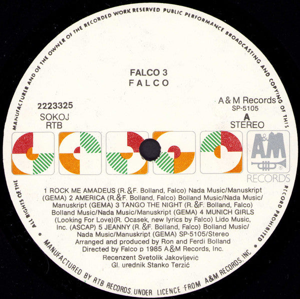 Falco : Falco 3 (LP, Album)