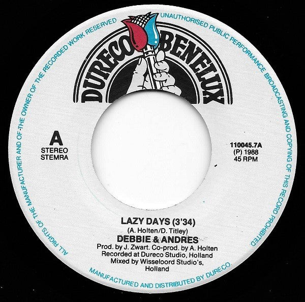 Debbie (6) & Andres : Lazy Days (7", Single)