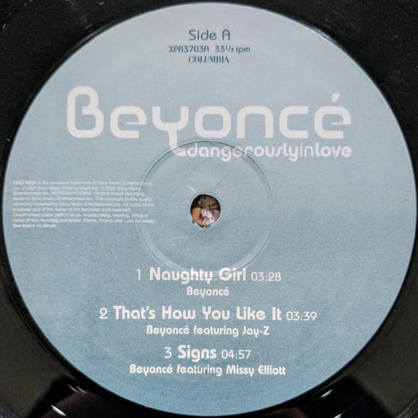 Beyoncé : Dangerously In Love DJ Sampler (12", EP, Promo, DJ )