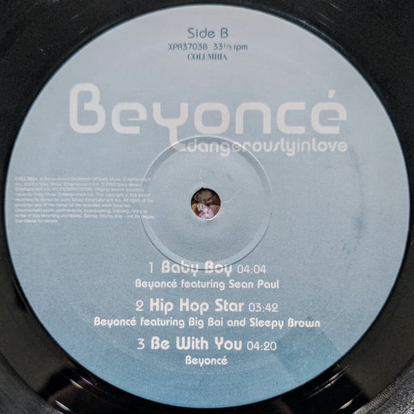 Beyoncé : Dangerously In Love DJ Sampler (12", EP, Promo, DJ )