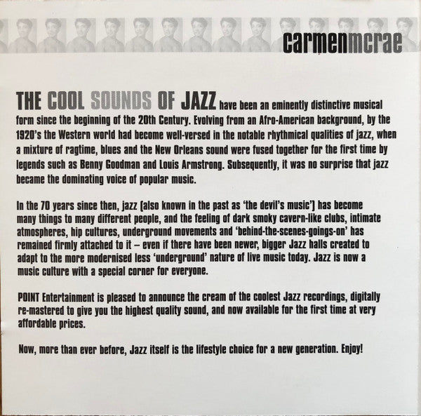 Carmen McRae : Live At Bubba's (CD, Album)