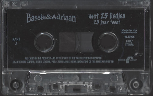 Bassie & Adriaan : Met 25 Liedjes 25 Jaar Feest (Cass, Comp)