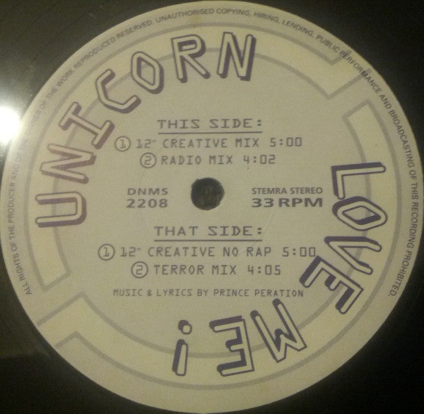 Unicorn (4) : Love Me! (12")