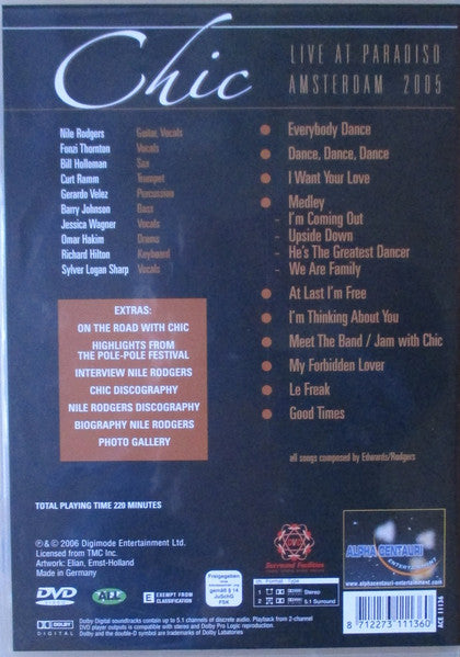 Chic : Live At Paradiso Amsterdam 2005 (DVD-V)