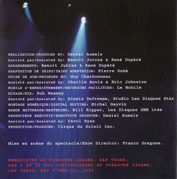 Cirque Du Soleil : Mystère - Live À / In Las Vegas (CD, Album, RE)