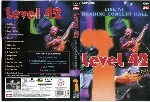 Level 42 : Live At Reading Concert Hall (DVD-V, NTSC, PAL, DTS)