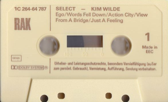 Kim Wilde : Select (Cass, Album)