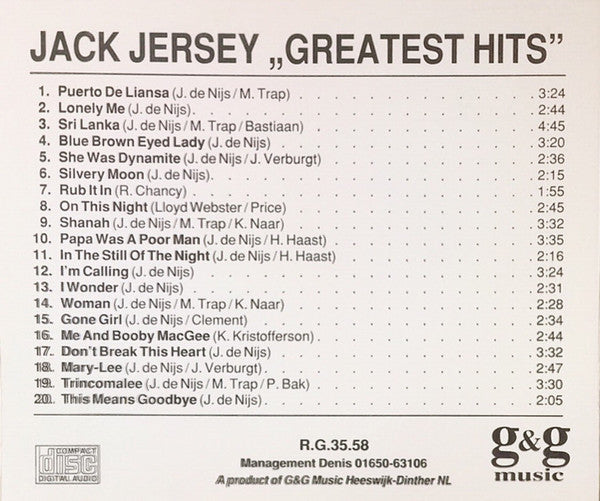 Jack Jersey : Greatest Hits (CD, Comp)