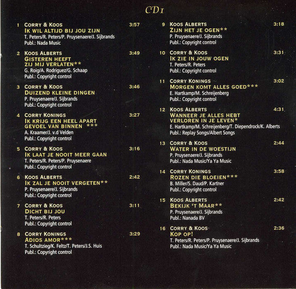 Corry Konings & Koos Alberts : Hollands Goud (2xCD, Comp)