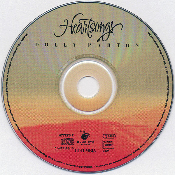 Dolly Parton : Heartsongs (Live From Home) (CD, Album)