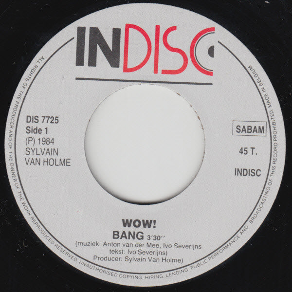 Wow! (3) : Bang (7", Single)