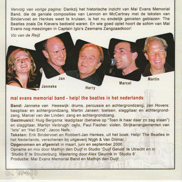 Mal Evans Memorial Band : Help! De Beatles In Het Nederlands (CDr)