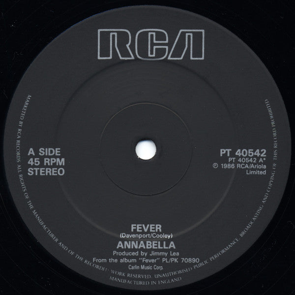 Annabella Lwin : Fever (12", Maxi)