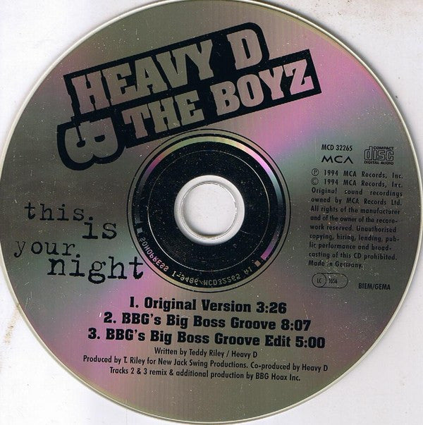 Heavy D. & The Boyz : This Is Your Night (CD, Maxi)