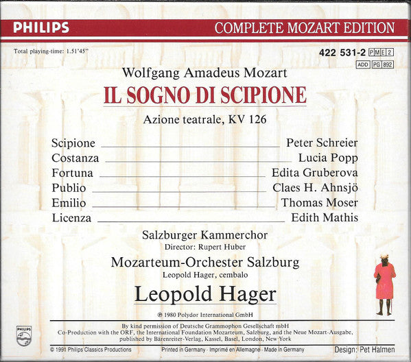 Wolfgang Amadeus Mozart : Il Sogno Di Scipione (2xCD, Album, RE + Box, Sli)