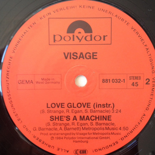 Visage : Love Glove (12", Maxi)