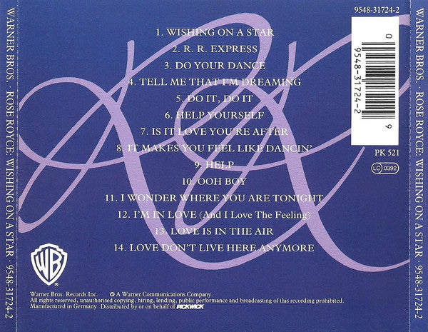 Rose Royce : Wishing On A Star (CD, Comp)