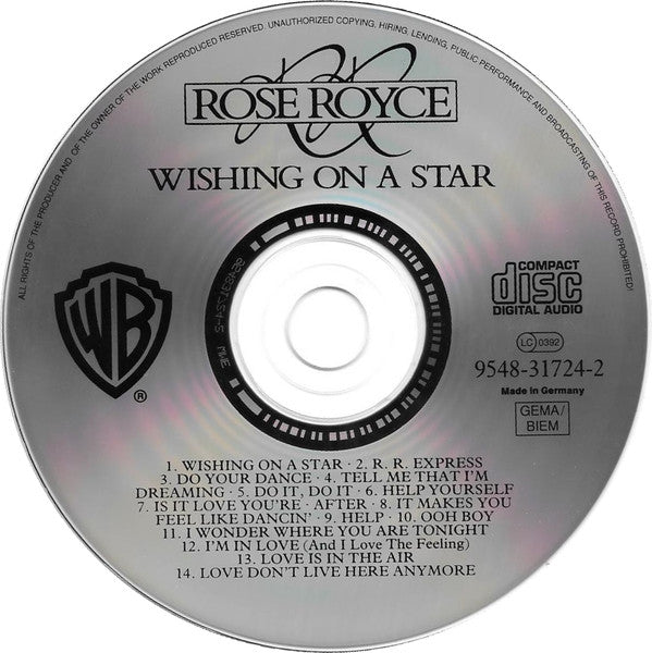 Rose Royce : Wishing On A Star (CD, Comp)