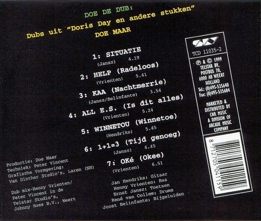 Doe Maar : Doe De Dub (Discodubversie) (CD, Album, RE)