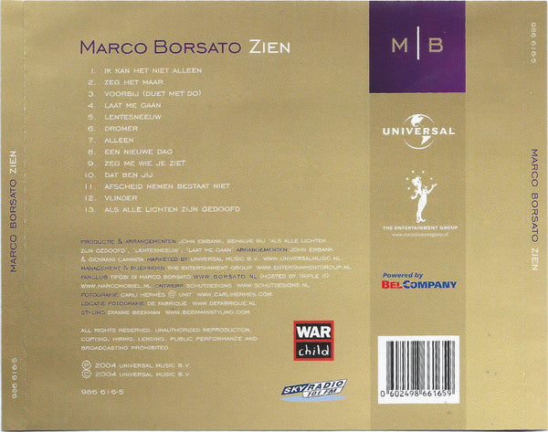 Marco Borsato : Zien (CD, Album, Ltd)